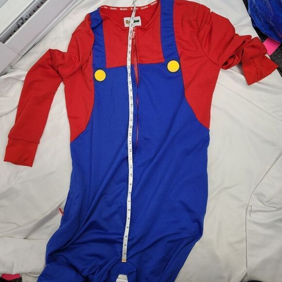 TIPSY ELVES Mario Nintendo plumber one piece zip up unisex costume L - Picture 7 of 8